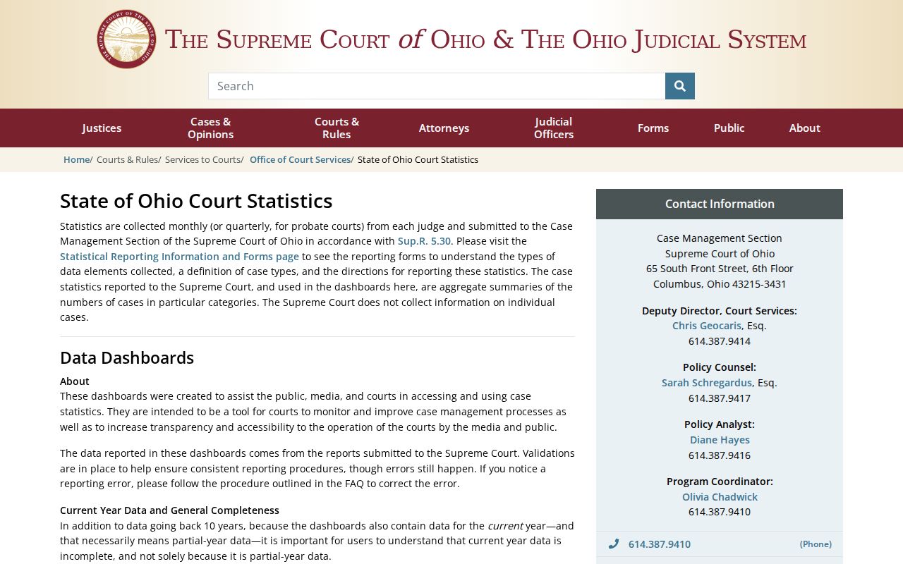 Wyandot County court calendar and court-date reporting reference