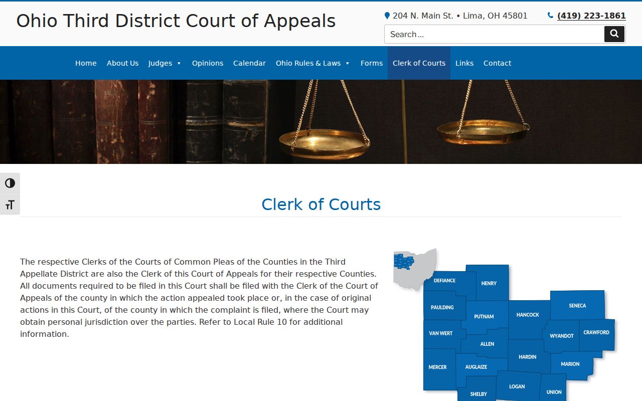 Wyandot County court docket Third District appeal record route