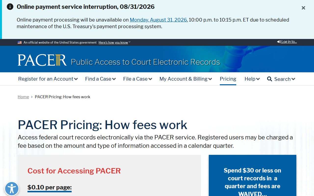 Wyandot County court docket PACER federal record access